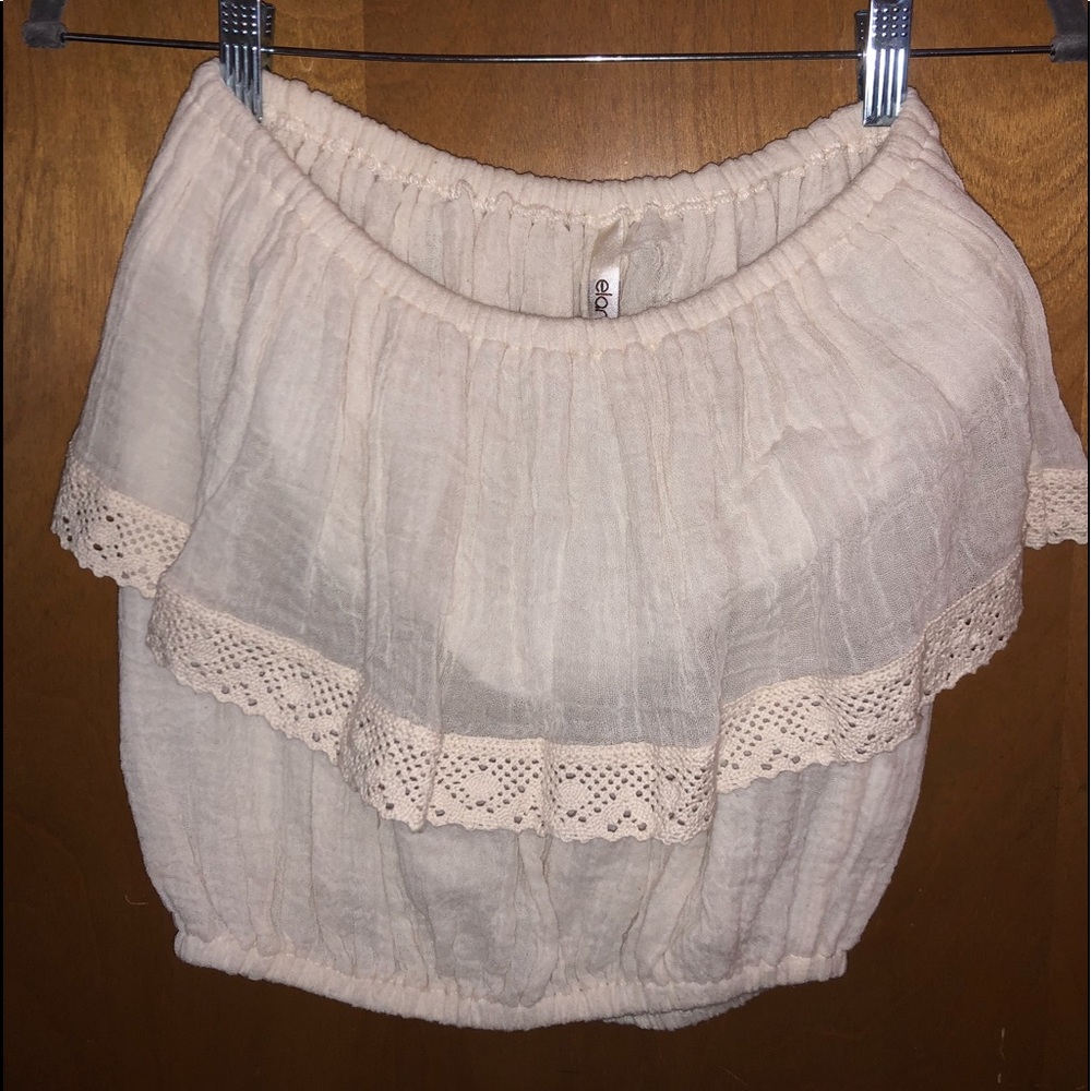 cream tube top